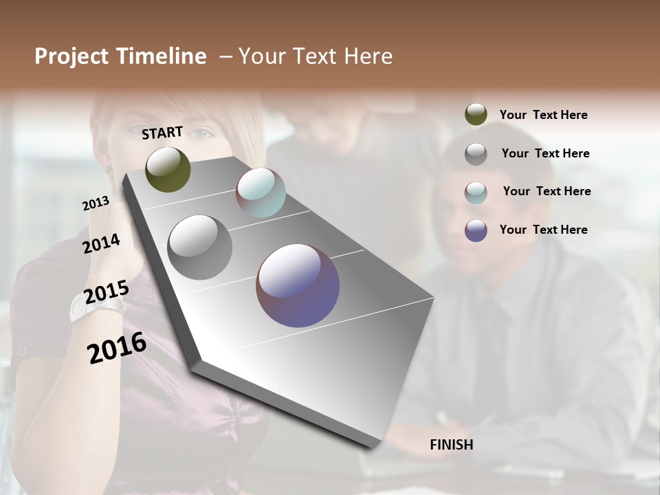 Appealing Blond Businessman PowerPoint Template