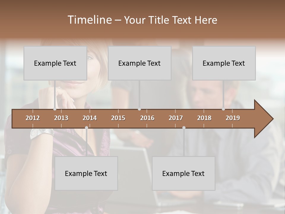 Appealing Blond Businessman PowerPoint Template