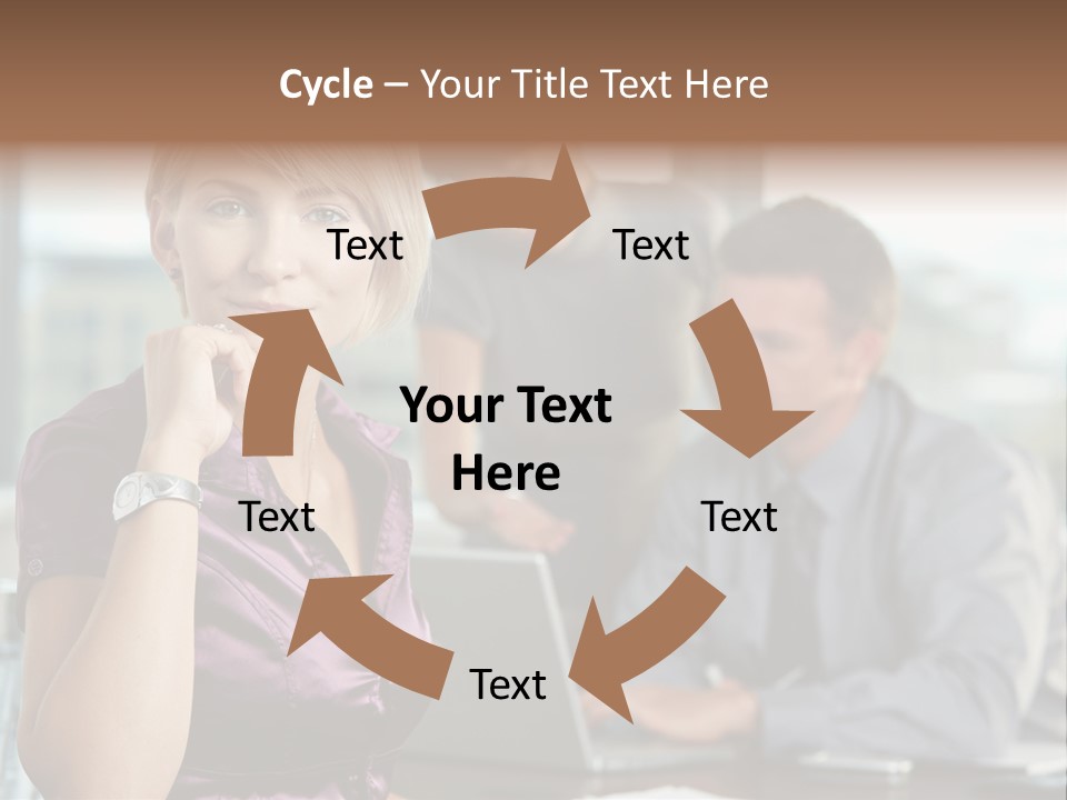 Appealing Blond Businessman PowerPoint Template