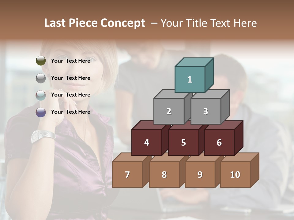 Appealing Blond Businessman PowerPoint Template