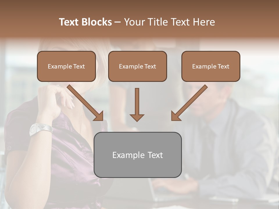 Appealing Blond Businessman PowerPoint Template
