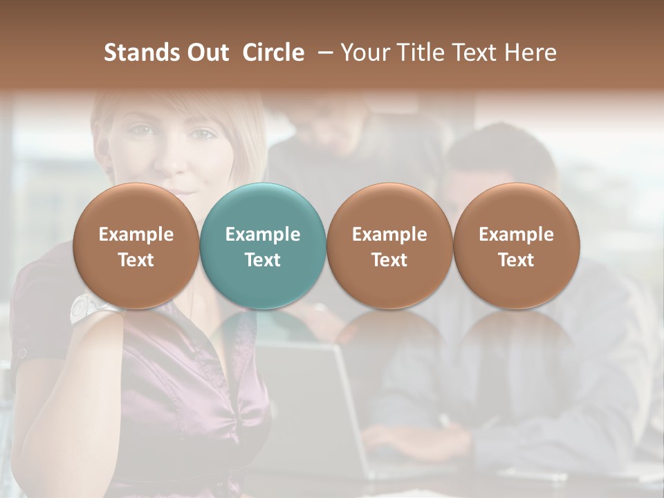 Appealing Blond Businessman PowerPoint Template