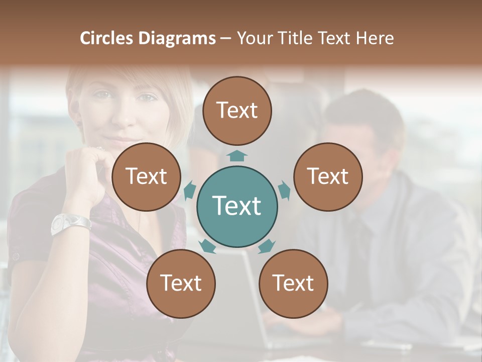 Appealing Blond Businessman PowerPoint Template