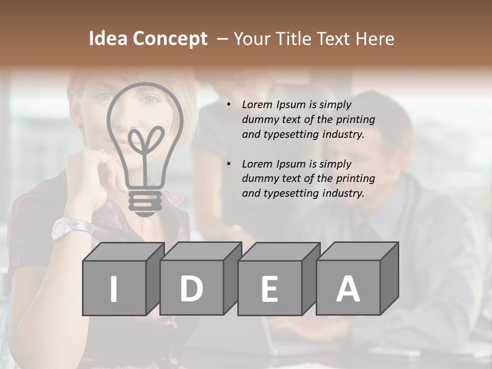 Appealing Blond Businessman PowerPoint Template