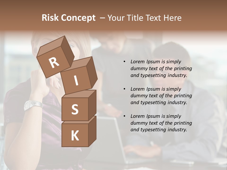 Appealing Blond Businessman PowerPoint Template