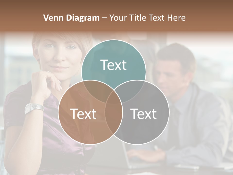 Appealing Blond Businessman PowerPoint Template