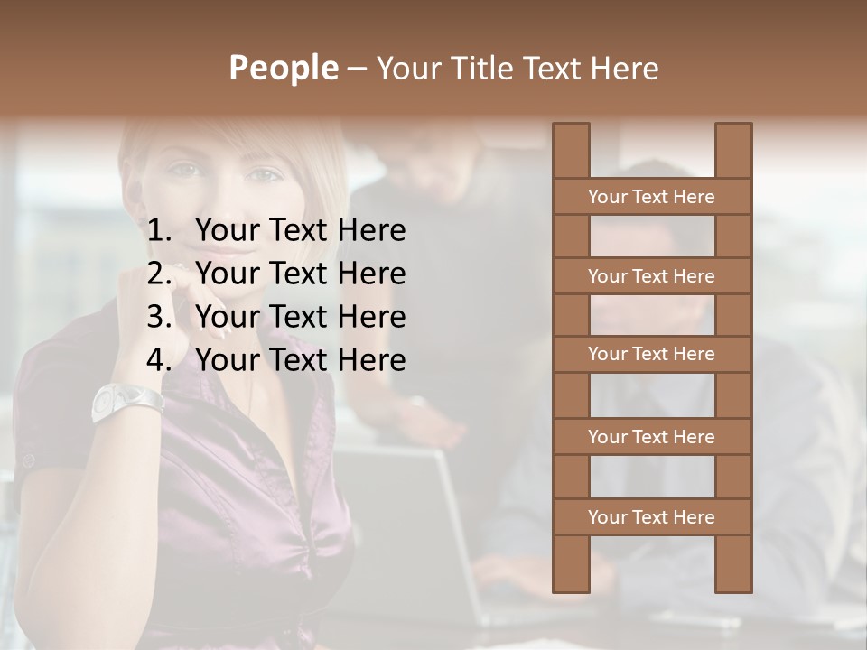 Appealing Blond Businessman PowerPoint Template