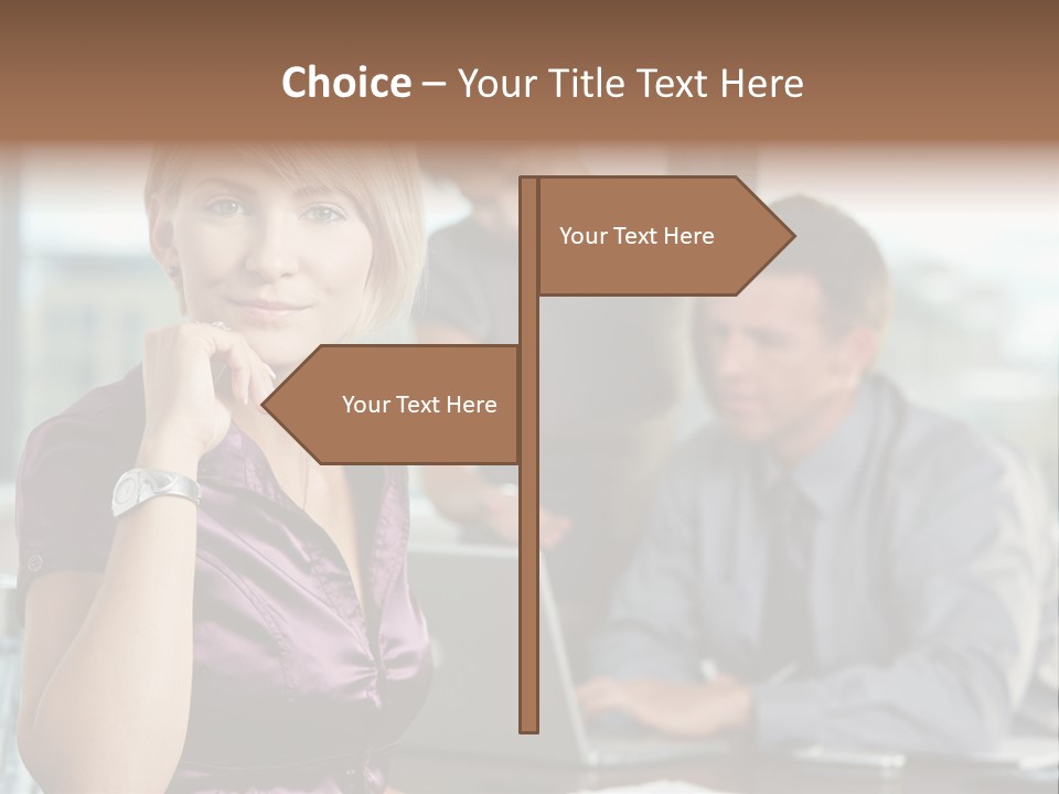 Appealing Blond Businessman PowerPoint Template