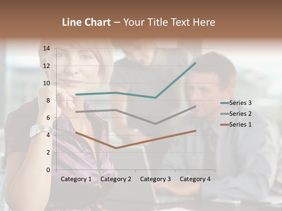 Appealing Blond Businessman PowerPoint Template