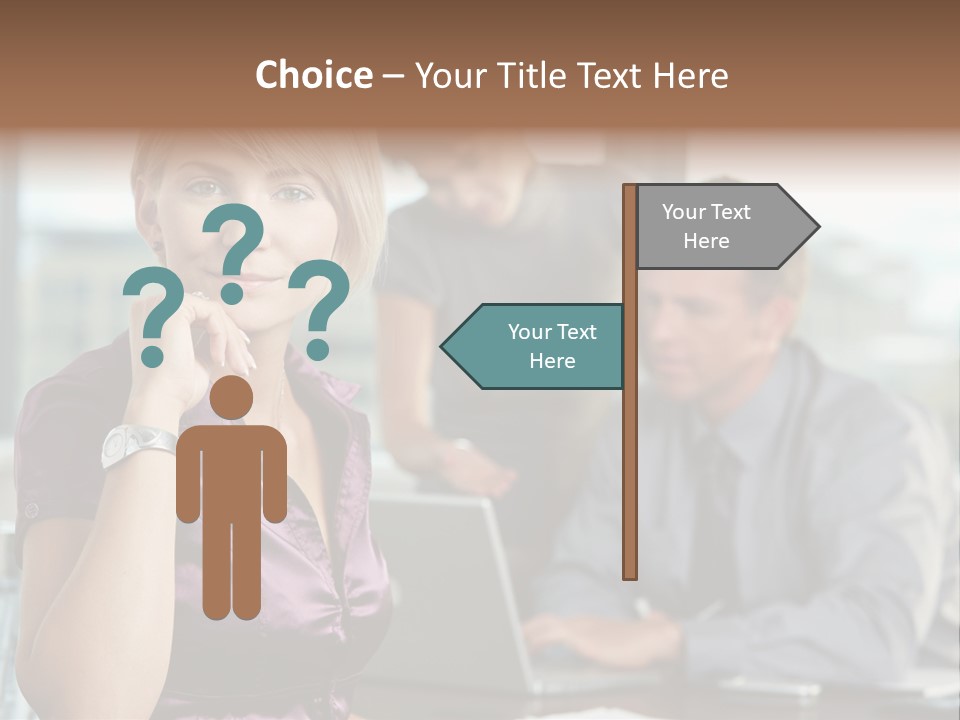 Appealing Blond Businessman PowerPoint Template