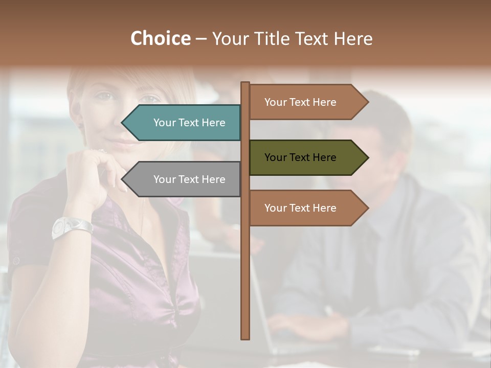 Appealing Blond Businessman PowerPoint Template