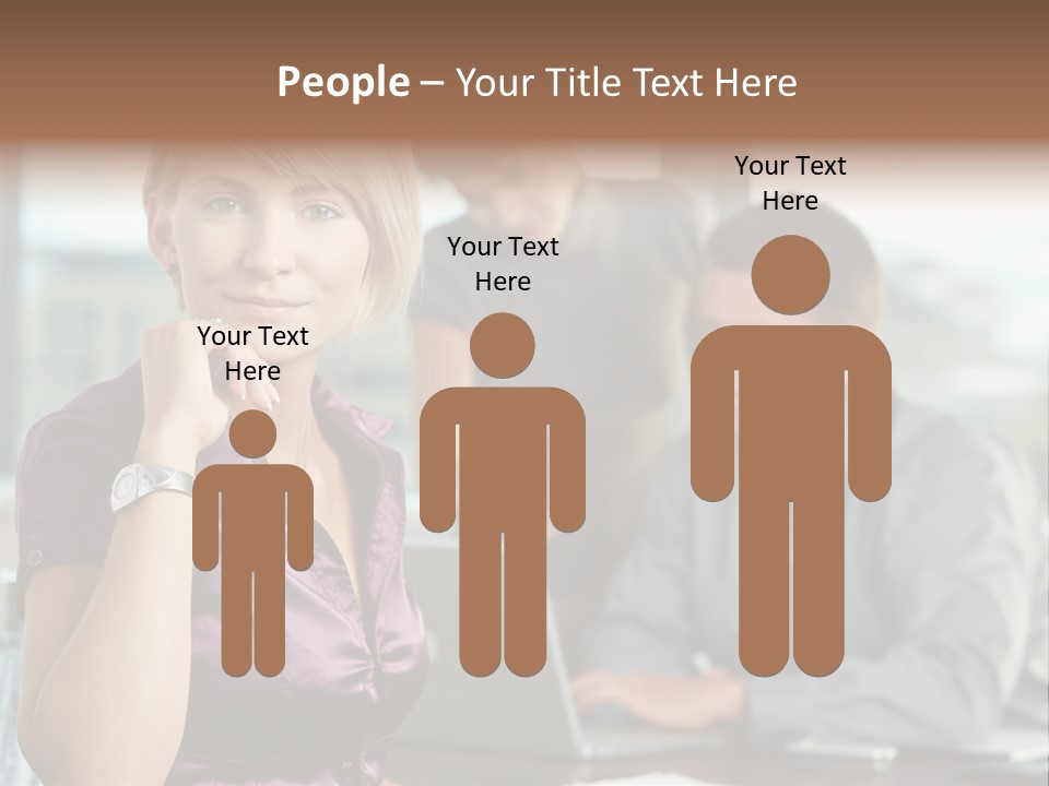 Appealing Blond Businessman PowerPoint Template