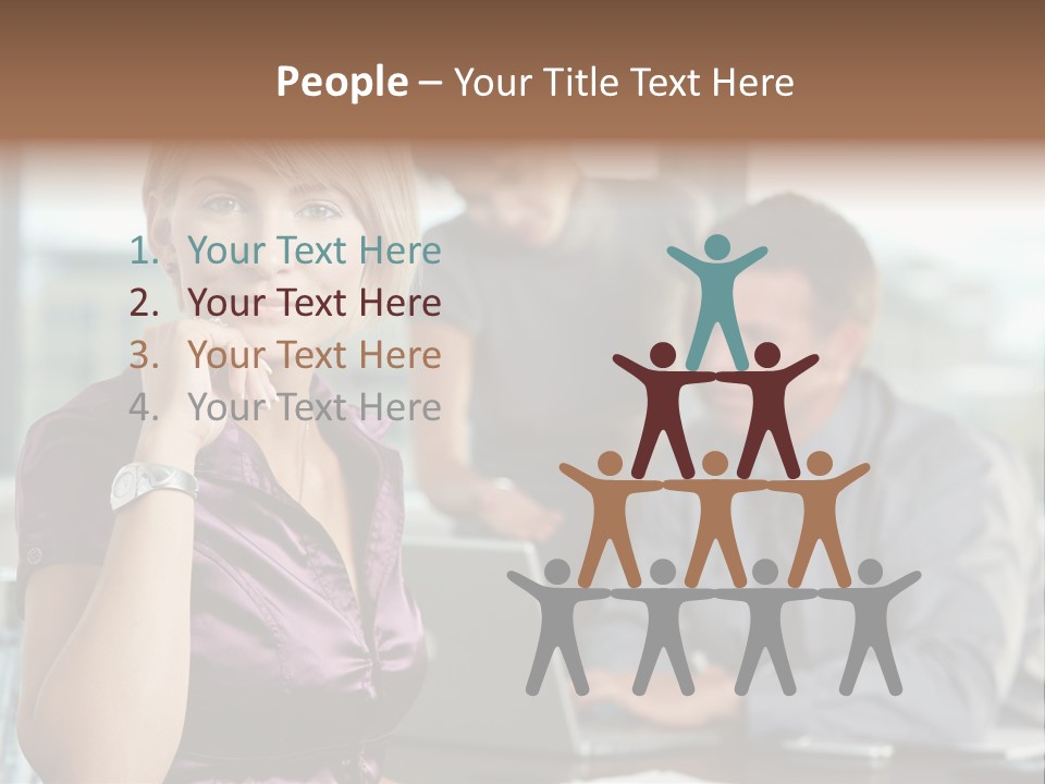 Appealing Blond Businessman PowerPoint Template