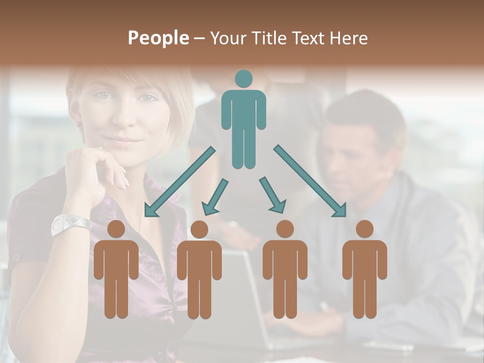 Appealing Blond Businessman PowerPoint Template