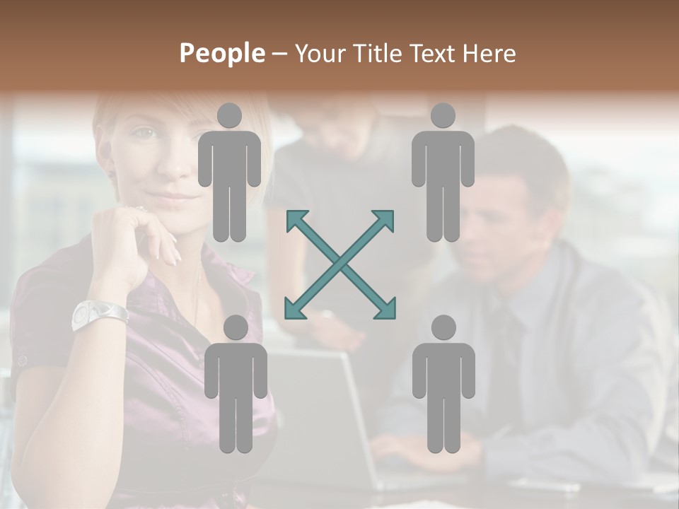 Appealing Blond Businessman PowerPoint Template