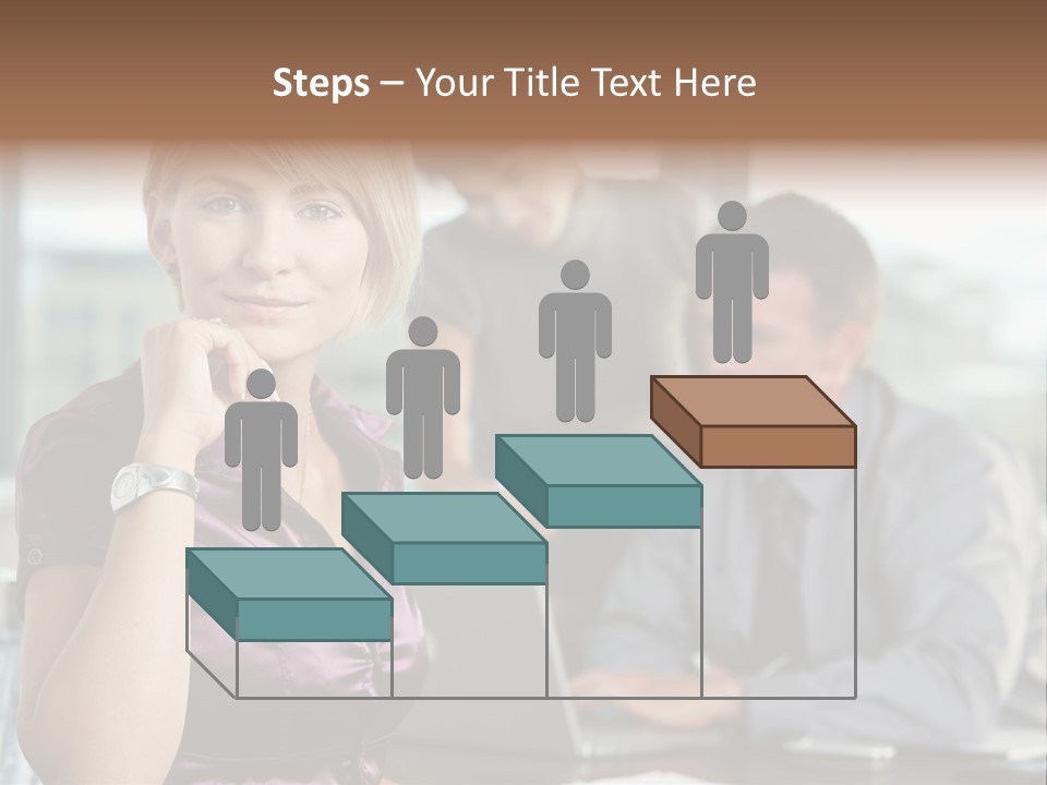 Appealing Blond Businessman PowerPoint Template