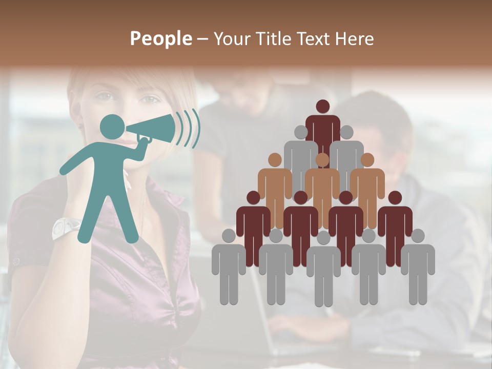 Appealing Blond Businessman PowerPoint Template