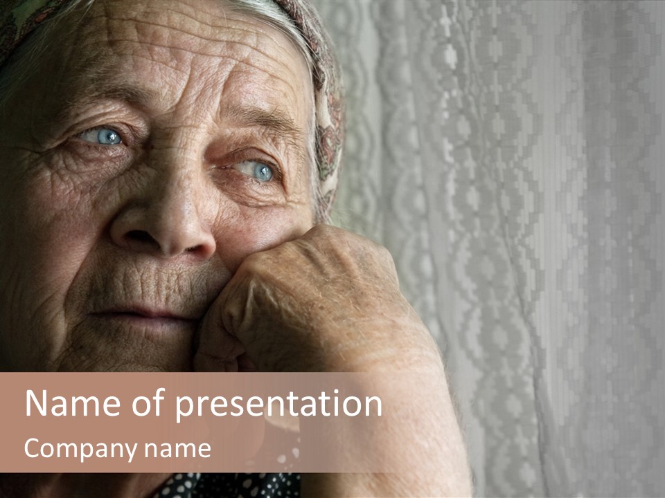 Elder Window Alone PowerPoint Template