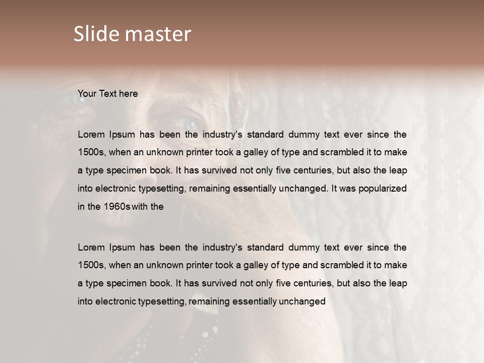 Elder Window Alone PowerPoint Template