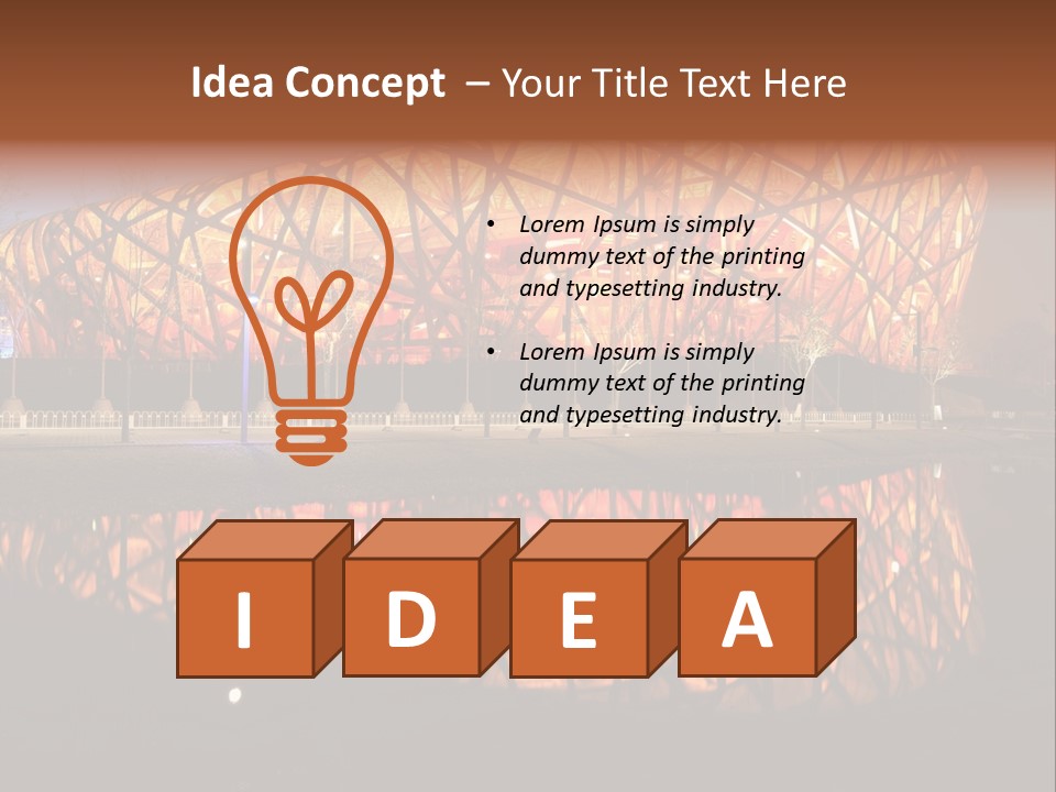 Lamp Style Window PowerPoint Template