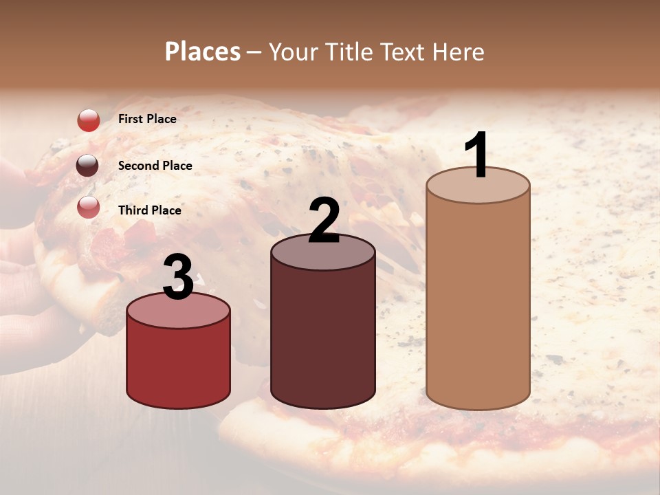 A Person Holding A Slice Of Pizza On A Plate PowerPoint Template