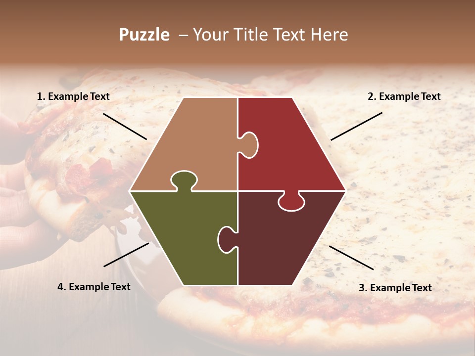 A Person Holding A Slice Of Pizza On A Plate PowerPoint Template