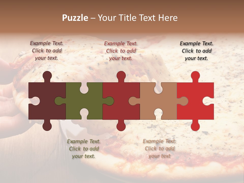 A Person Holding A Slice Of Pizza On A Plate PowerPoint Template