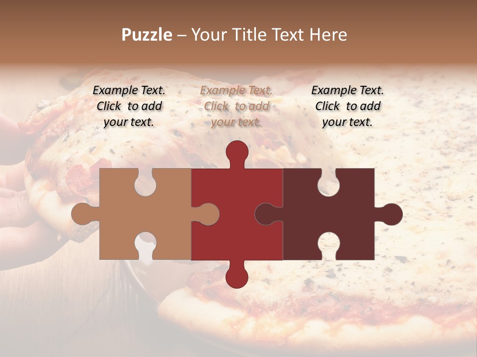 A Person Holding A Slice Of Pizza On A Plate PowerPoint Template