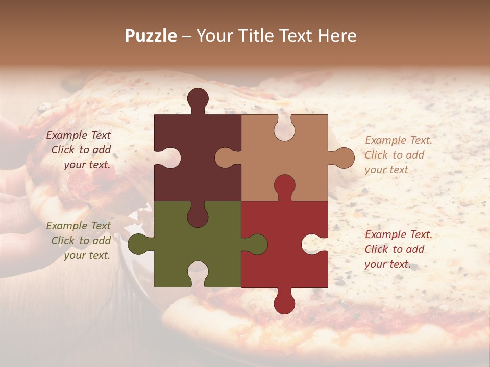 A Person Holding A Slice Of Pizza On A Plate PowerPoint Template