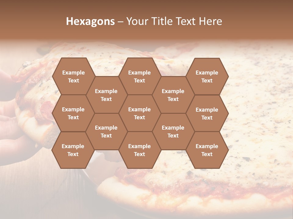 A Person Holding A Slice Of Pizza On A Plate PowerPoint Template