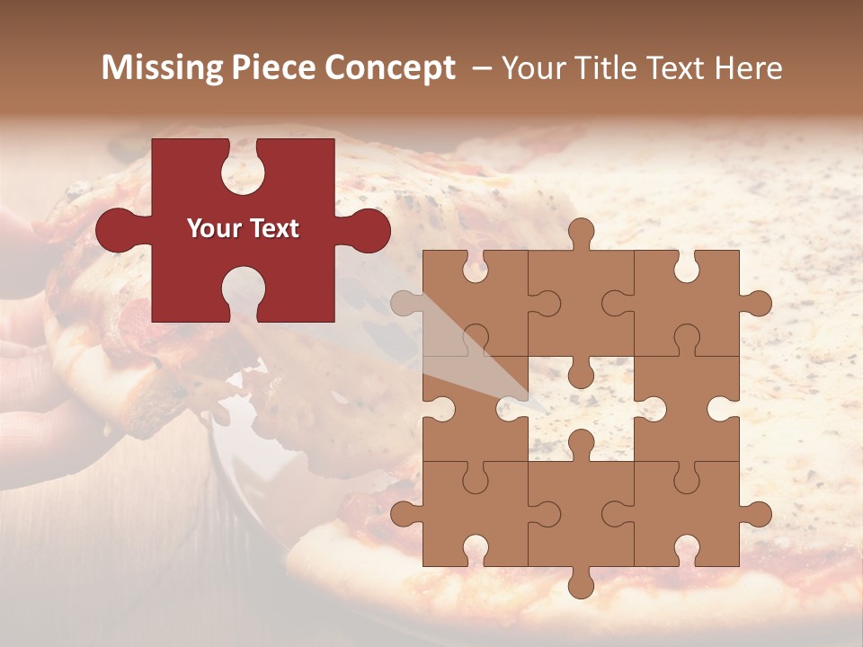 A Person Holding A Slice Of Pizza On A Plate PowerPoint Template