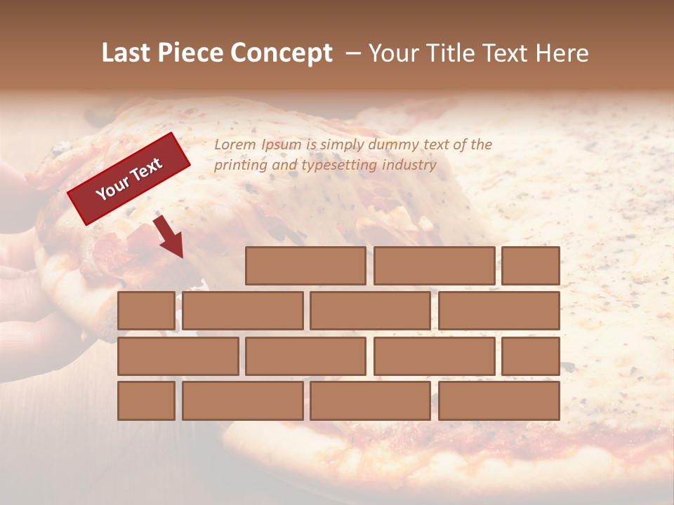 A Person Holding A Slice Of Pizza On A Plate PowerPoint Template