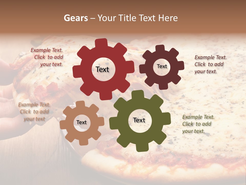 A Person Holding A Slice Of Pizza On A Plate PowerPoint Template