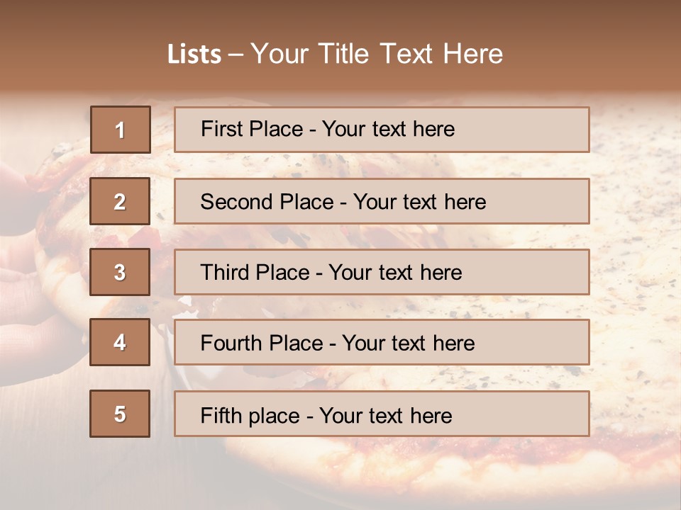 A Person Holding A Slice Of Pizza On A Plate PowerPoint Template