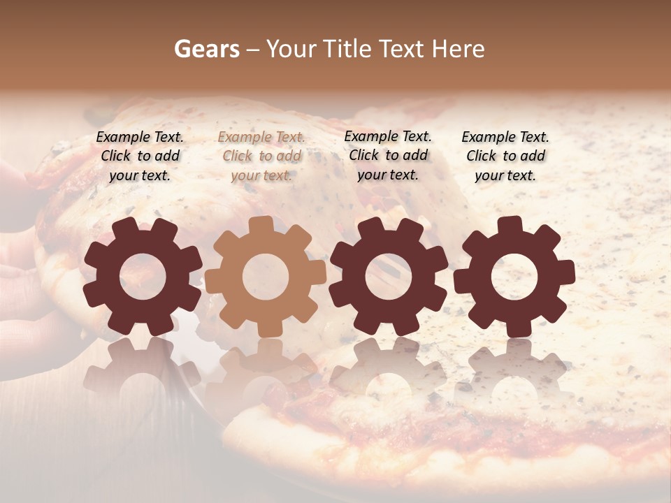 A Person Holding A Slice Of Pizza On A Plate PowerPoint Template