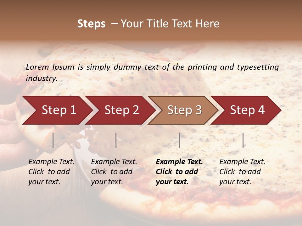A Person Holding A Slice Of Pizza On A Plate PowerPoint Template