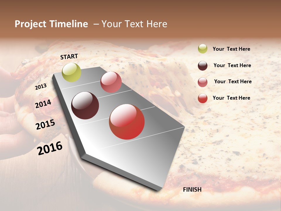 A Person Holding A Slice Of Pizza On A Plate PowerPoint Template