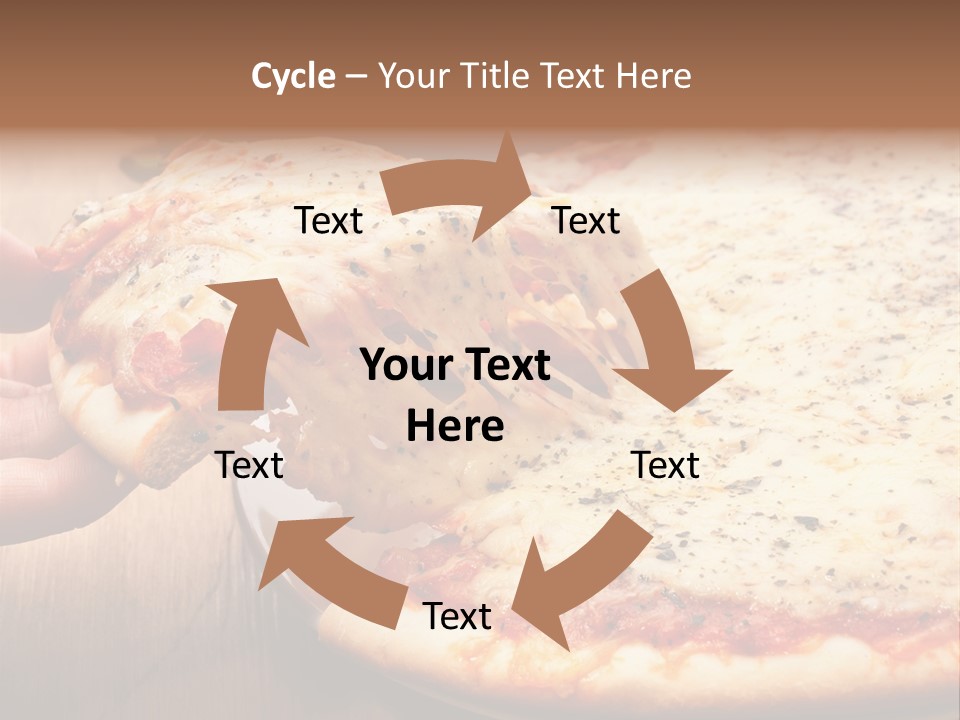 A Person Holding A Slice Of Pizza On A Plate PowerPoint Template