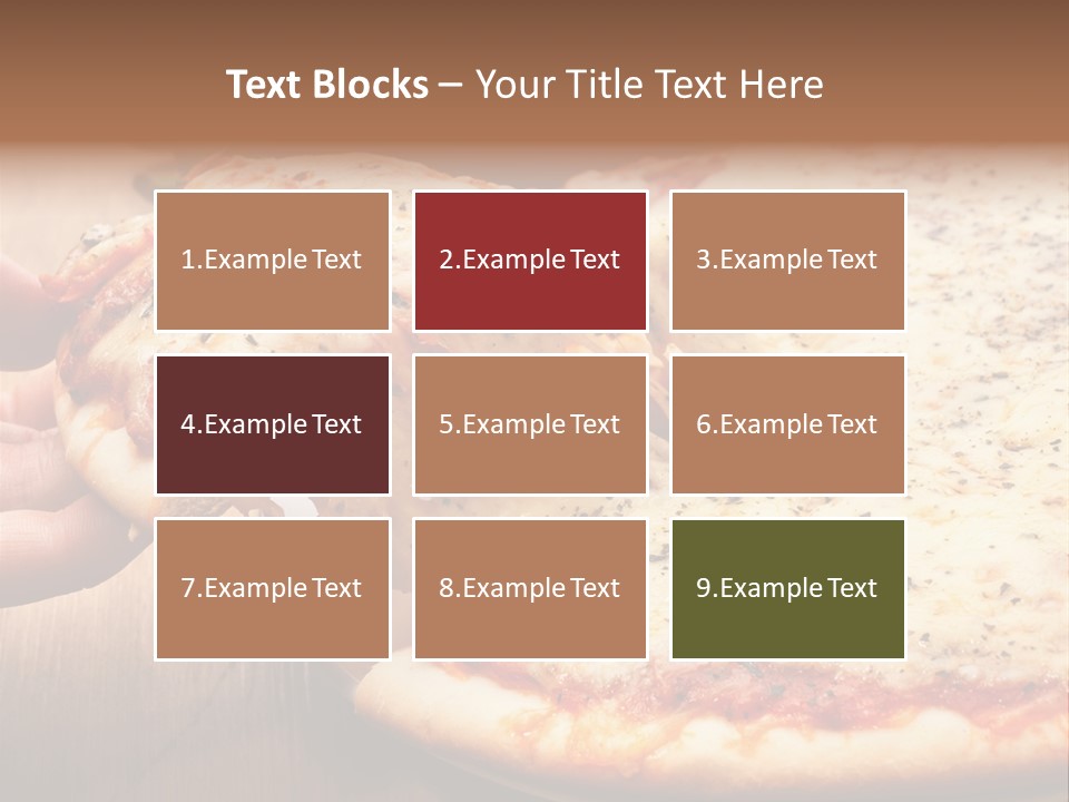 A Person Holding A Slice Of Pizza On A Plate PowerPoint Template