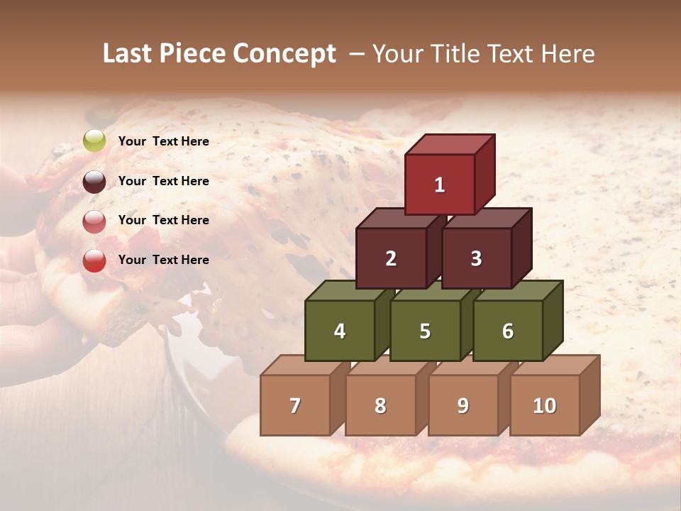 A Person Holding A Slice Of Pizza On A Plate PowerPoint Template