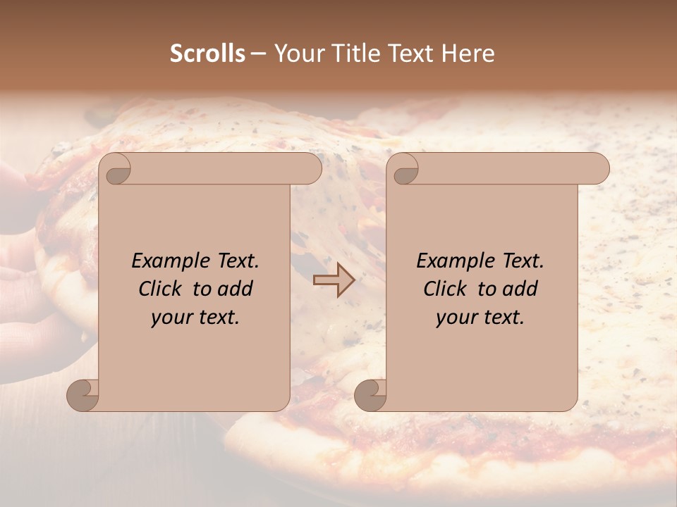 A Person Holding A Slice Of Pizza On A Plate PowerPoint Template