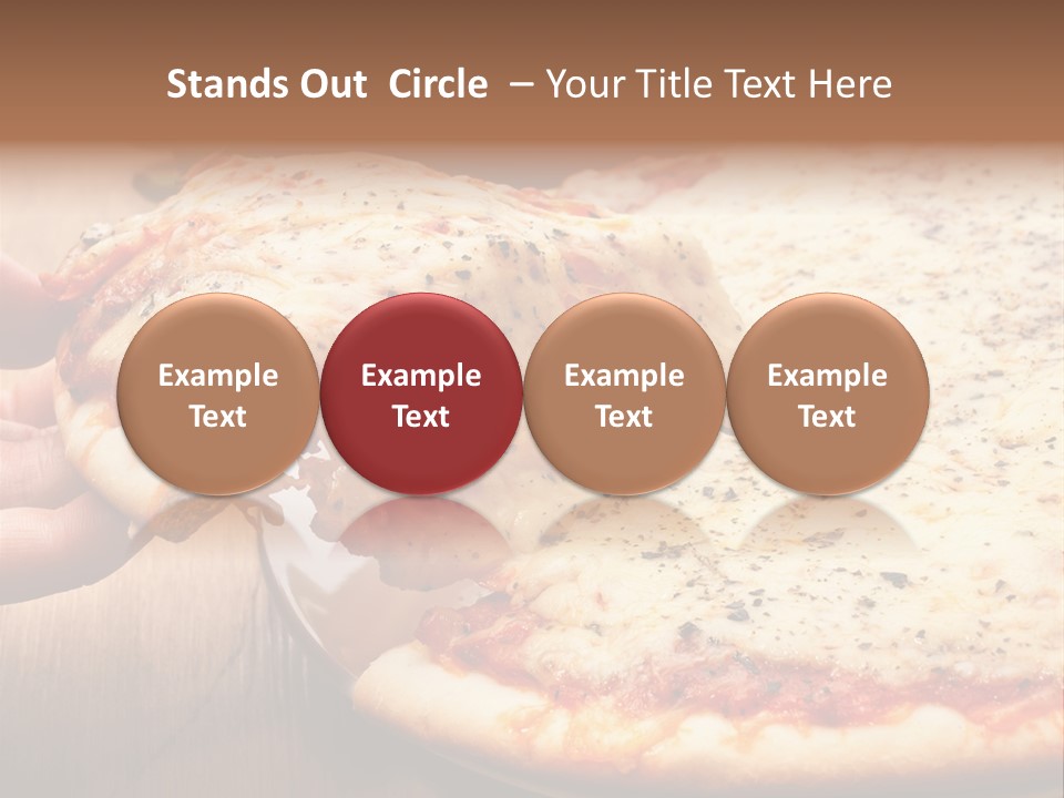 A Person Holding A Slice Of Pizza On A Plate PowerPoint Template