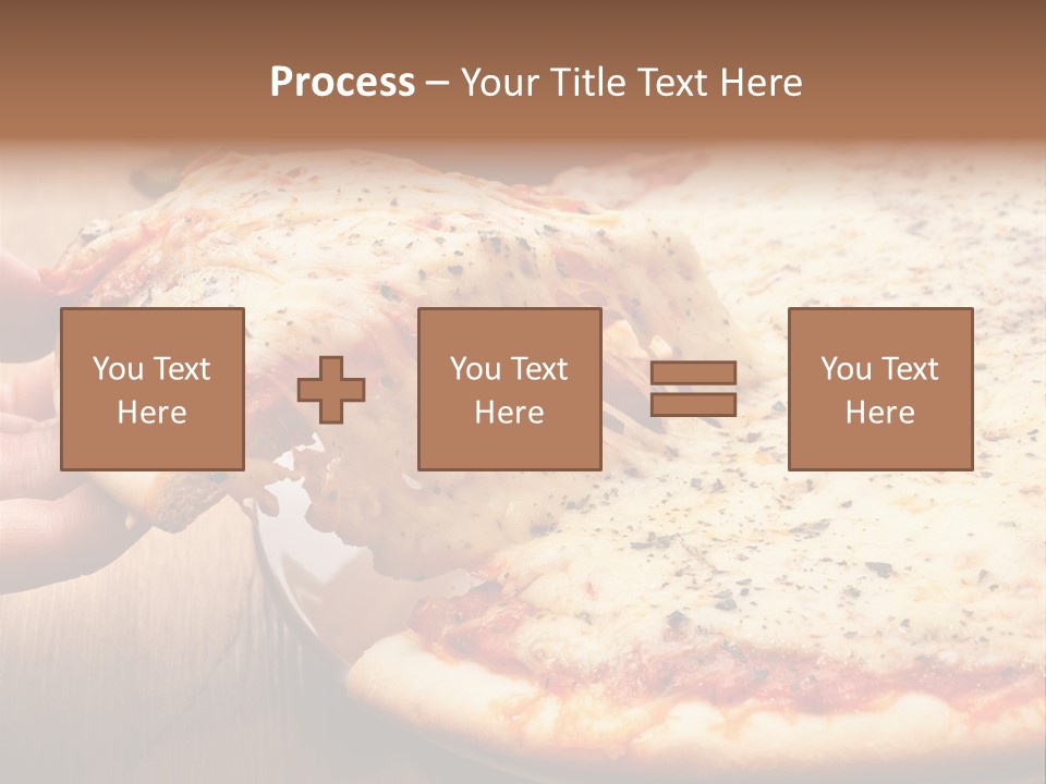 A Person Holding A Slice Of Pizza On A Plate PowerPoint Template