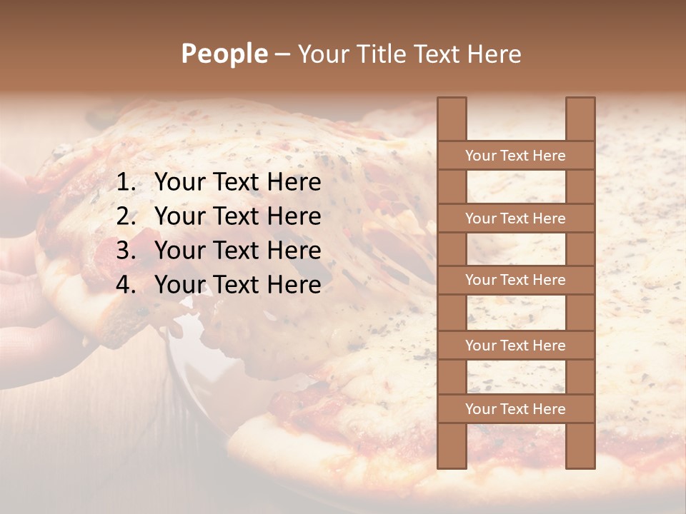 A Person Holding A Slice Of Pizza On A Plate PowerPoint Template