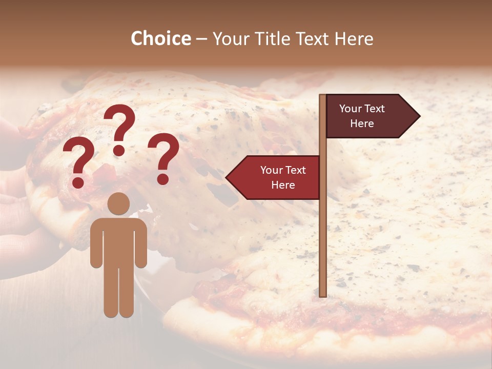 A Person Holding A Slice Of Pizza On A Plate PowerPoint Template