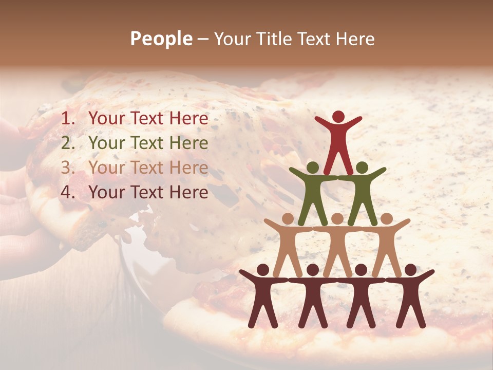 A Person Holding A Slice Of Pizza On A Plate PowerPoint Template