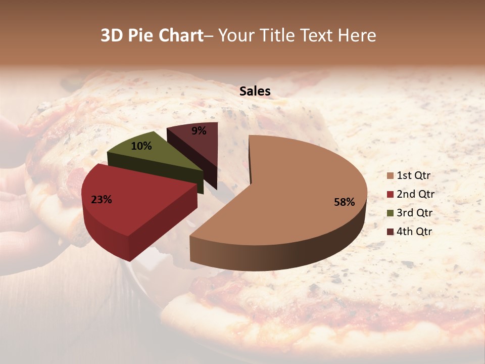 A Person Holding A Slice Of Pizza On A Plate PowerPoint Template