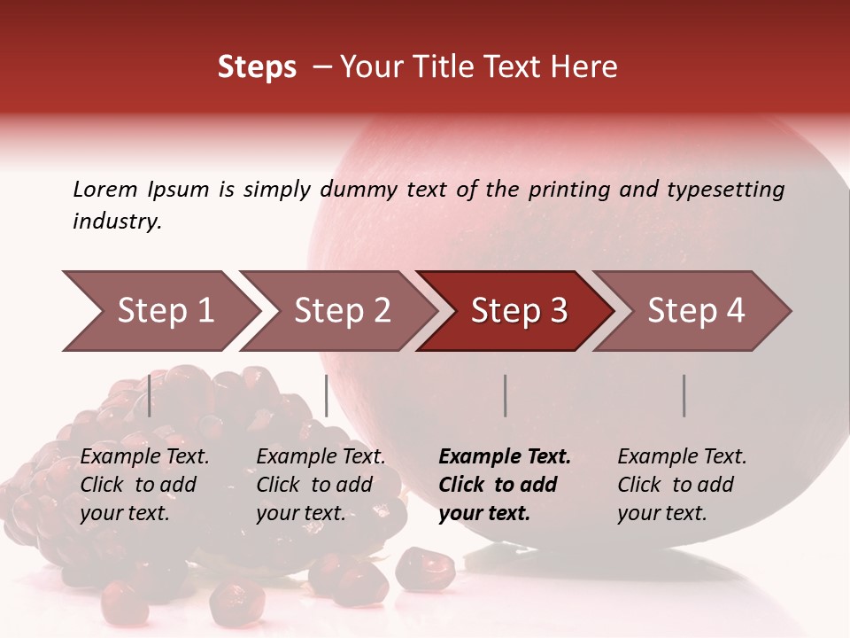 A Pomegranate And A Piece Of Pomegranate On A White PowerPoint Template