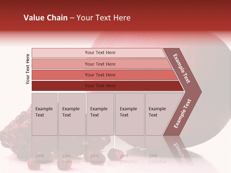 A Pomegranate And A Piece Of Pomegranate On A White PowerPoint Template