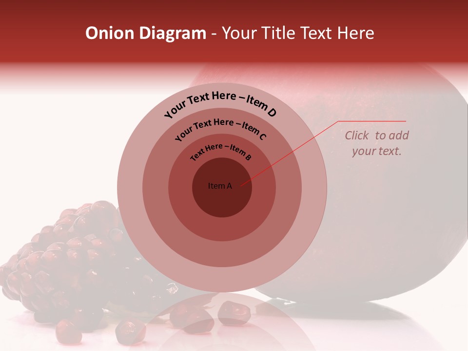 A Pomegranate And A Piece Of Pomegranate On A White PowerPoint Template